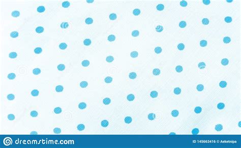 Blue Polka Dot Fabric Seamless Polka Dots Pattern Stock Photo Image