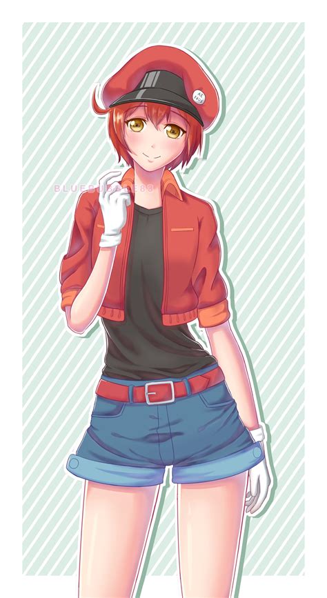 Fanart Oc I Drew Red Blood Cell From Cells At Work Anime