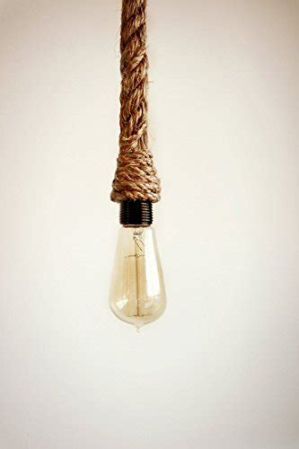 Rope Pendant Light Hand Wrapped In Manila Rope For Pendent Lighting