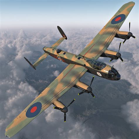 British Heavy Bomber Avro Lancaster 3d Max
