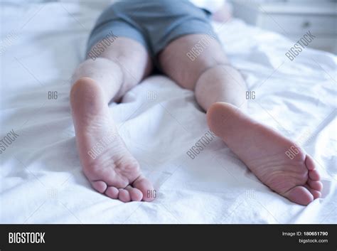 Lazy Men Feet Sleeping His Messy Image And Photo Bigstock