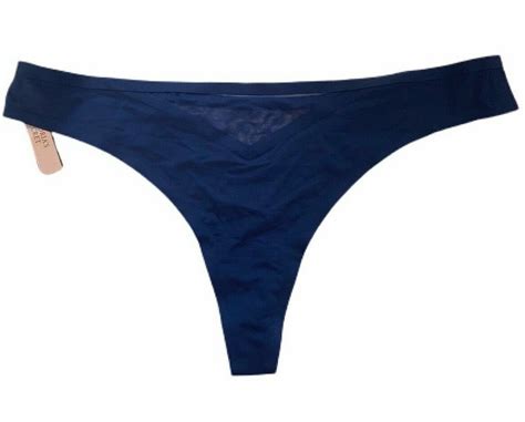 Victorias Secret Very Sexy Illusions Mesh Detail Thong Panty Navy Ebay