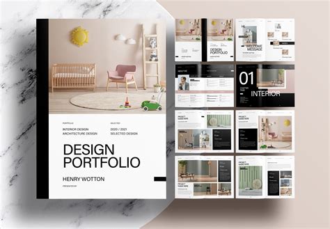 Interior Design Portfolio Template Indesign Cabinets Matttroy
