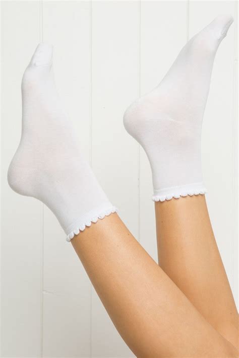 White Ruffle Socks Accessories Pretty Socks Sock Accessories Ruffled Socks
