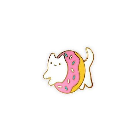 Donut Baby Cat Enamel Pin Cat Enamel Pin Enamel Pins Donut Cat