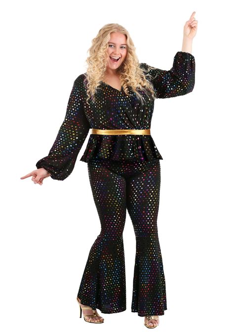 Women S Plus Size Disco Queen Costume