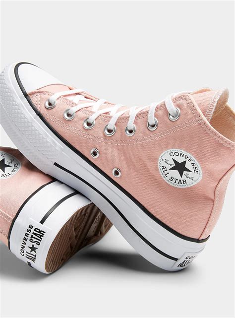 Converse Chuck Taylor All Star High Top Pink Clay Platform Sneakers