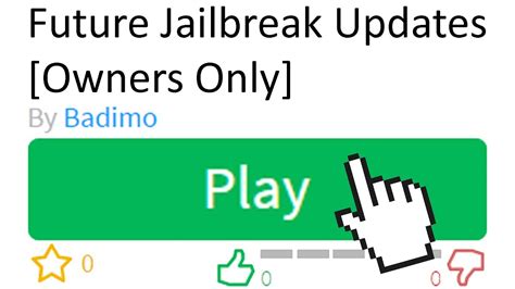 If yes you can also find jailbreak codes from their facebook page, twitter, etc. SECRET JAILBREAK UPDATES HAVE BEEN FOUND! | Roblox - YouTube