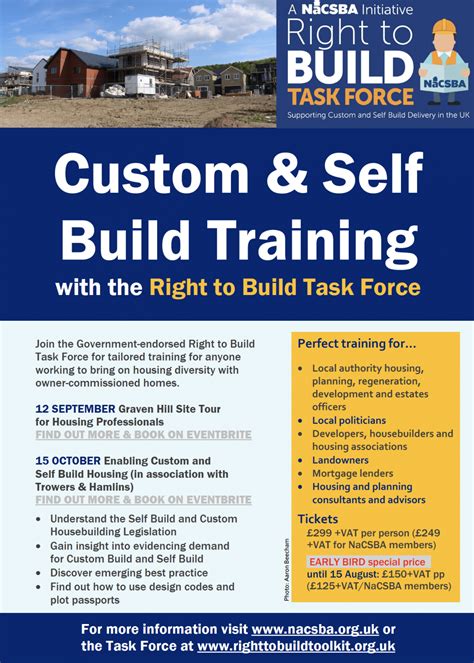 Custom And Self Build Training With The Right To Build Task Force