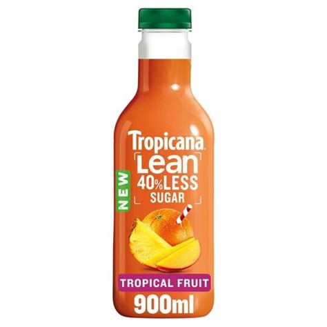 Tropicana Lean Tropical Fruit Juice 900ml Tesco Groceries
