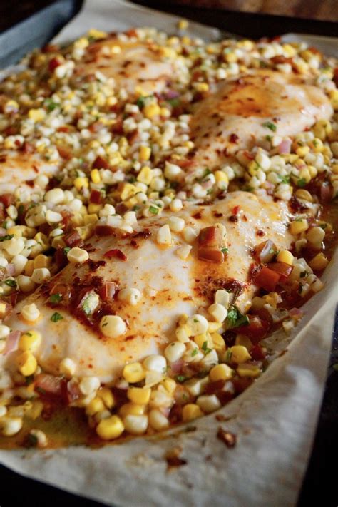 Chipotle Chicken With Corn Salsa Cooking On The Weekends