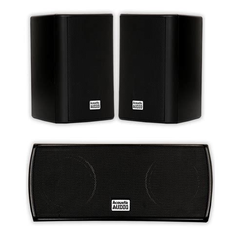 Acoustic Audio Aa351b And Aa32cb Mountable Indoor Speakers Home Theater