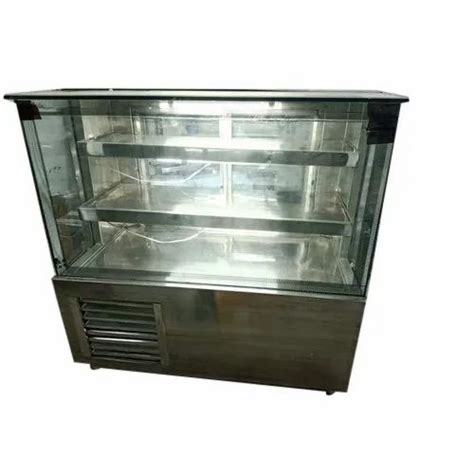 Stainless Steel And Glass Movable Unit Ss 2 Shelves Display Counter 3