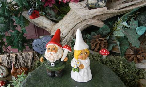 Wedding Gnomes Gnome Couple By Enchantdmushroomland