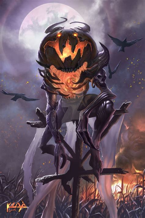 The Pumpkin King Dark Fantasy Art Halloween Art Fantasy Creatures