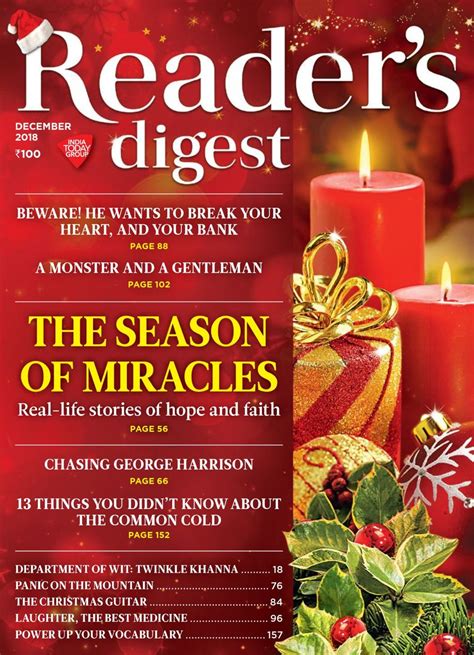 Readers Digest India December 2018 Magazine Get Your Digital