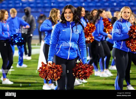 Boise State Broncos Cheerleaders During The 2022 Frisco Bowl College