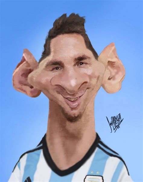Caricatura De Leo Messi Lionel Messi Caricature Funny Faces