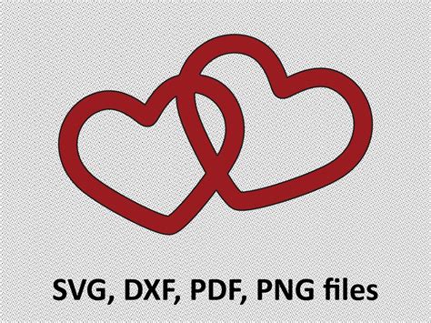 Two Heart Svg File Heart Vector Heart Cut File Love Svg Etsy