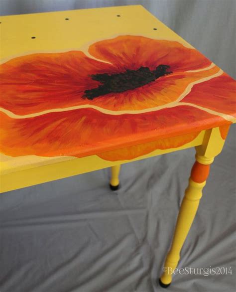 Hand Painted Table By Theartsypaintedchair On Etsy Painted Furniture