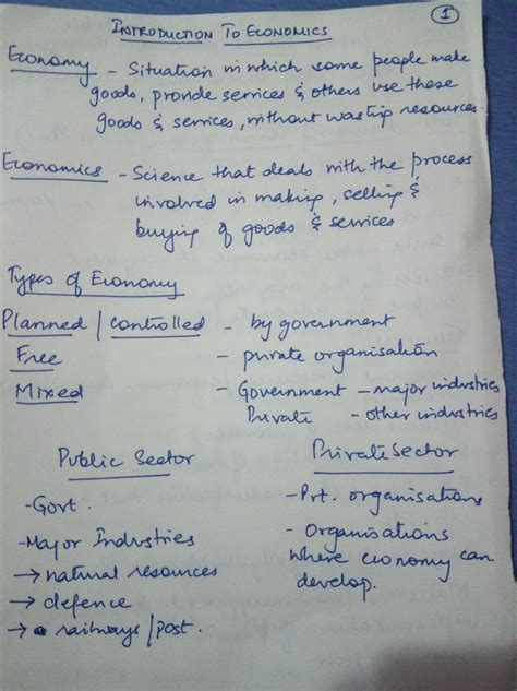 Class 8 A Pis Ahmd Introduction To Economics Notes