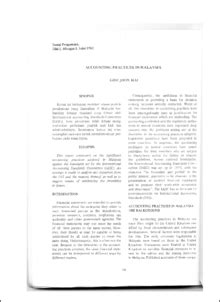 Nowadays, nowadays, the the employer employer will will find the the worker worker who in a malay mail article yesterday, it was highlighted that a substantial portion of the registered 66,000 unemployed graduates are from some of the most. Accounting practices in Malaysia - UKM Journal Article ...