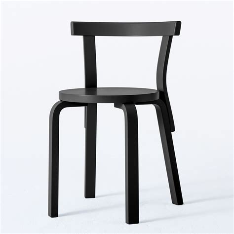 His work includes architecture, furniture, textiles and glassware. Artek Alvar Aalto 68 Chair - Lacquered - Made in Finland
