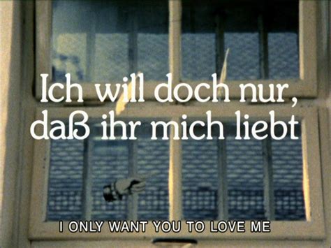 I Only Want You To Love Me Rainer Werner Fassbinder