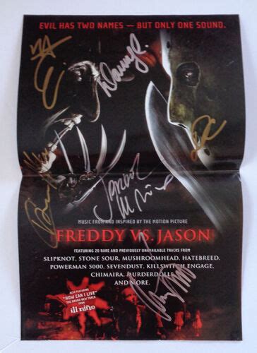 Super Rare Signed Ill Niño Freddy Vs Jason Ost 2003 Promo
