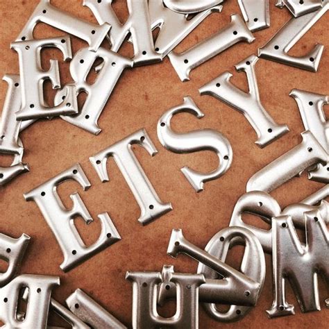 Vintage Metal Letters 15 Alphabet Premax Telephone Etsy In 2021
