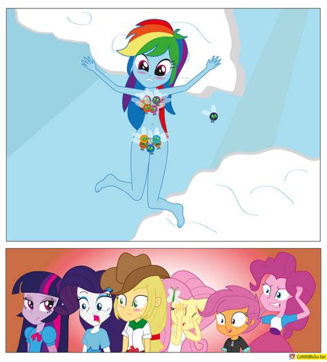 Rainbow Dash And Parasprites Equestria Girls By Conikiblasu Fan On