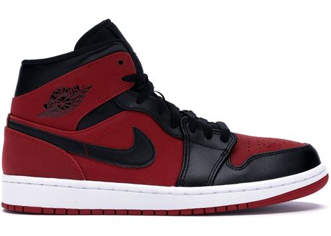 Jordan 1 Mid Gym Red Black Black Nike Shoes Air Jordans Jordan