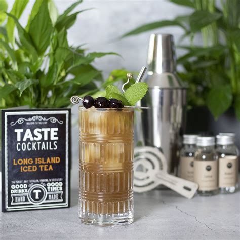 Long Island Iced Tea Cocktail T Set With Gin Vodka Tequila And Rum