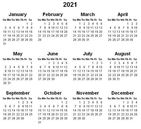 Are you looking for a printable calendar? 2021 Calendar Printable | 12 month calendar printable, Printable yearly calendar, 2021 calendar