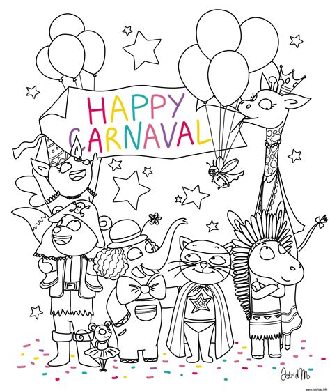 Coloriage Joyeux Carnaval