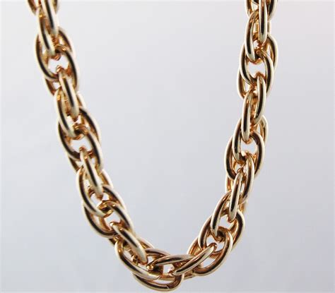 Vintage Gold Tone Chain Necklace Made In West By Vintagedandelion