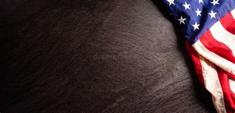Happy Independence Day American Flags Against A Black Background July Stock Photo Image Of