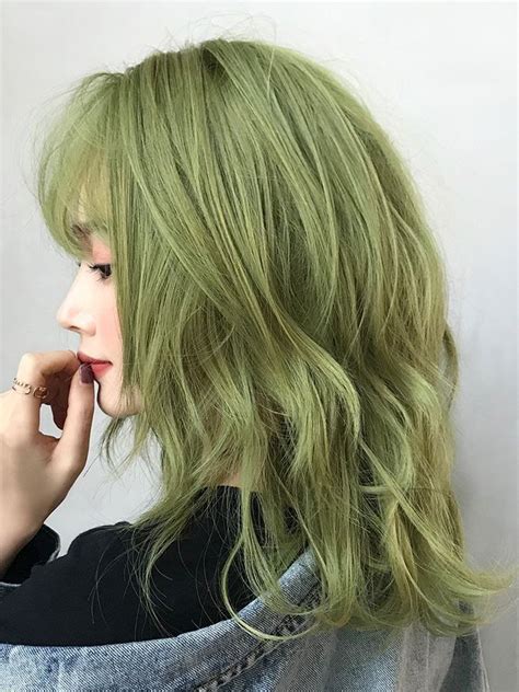 ˑ ꩜ ･ﾟﾟ･༅｡ On Twitter In 2021 Green Hair Dye Green Hair Hair