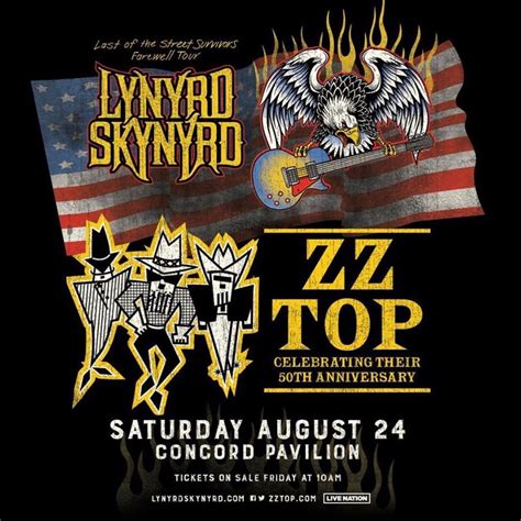 CLICK HERE TO PURCHASE TICKETS FOR LYNYRD SKYNYRD ZZ TOP AT THE CONCORD PAVILION ON AUGUST