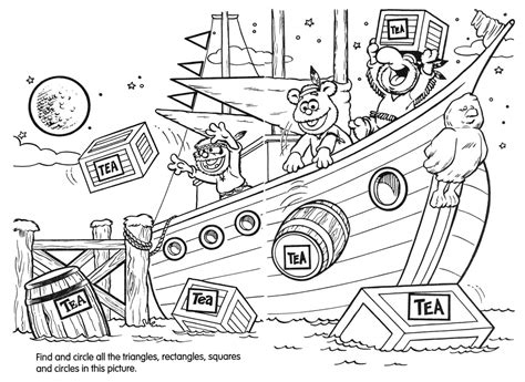 Free Coloring Page Boston Tea Party Posted By Reginald Craig