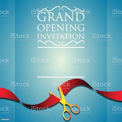Grand Opening Invitation Poster Vector Illustration Stock Illustration