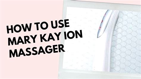 Последние твиты от mary kay inc. How to use Mary Kay ION massager - YouTube