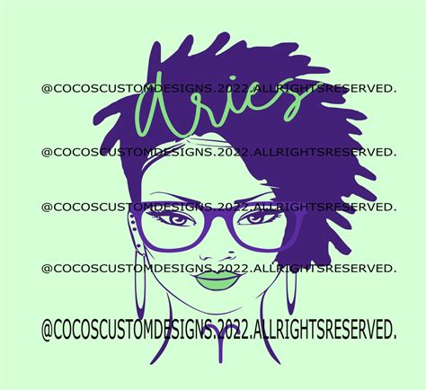 Aries Svg File Afro Woman Svg March Black Queens April Etsy