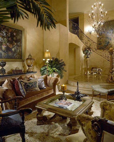 Elegant Tuscan Living Room Tuscan Living Rooms Mediterranean Decor