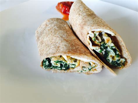 30 Days Of Egg Whites Spinach Goats Cheese And Egg White Wrap