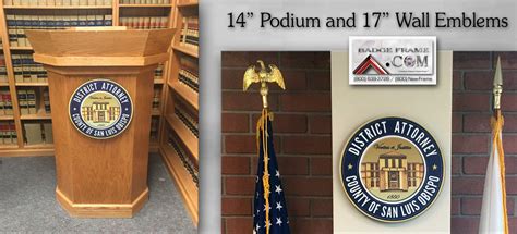 Podium And Wall Plaques From Badge Frame