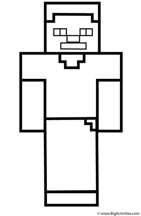 Steve Coloring Page Minecraft Desenhos Minecraft Minecraft Para