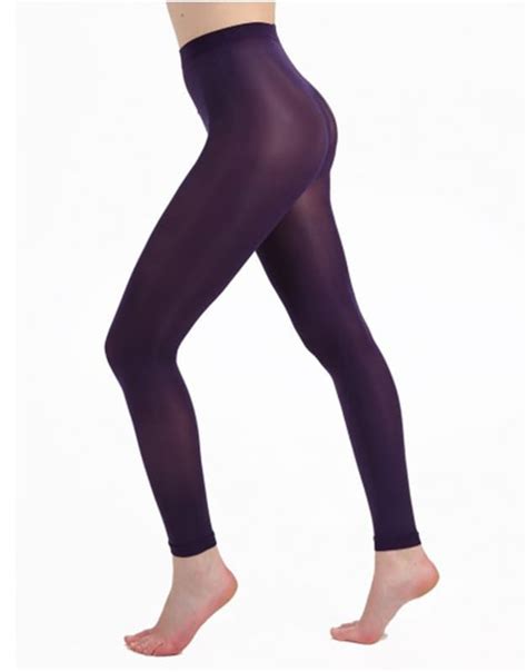 Purple Footless Tights Thighs The Limit
