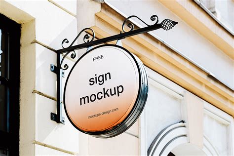 Round Sign Mockup Mockups Design