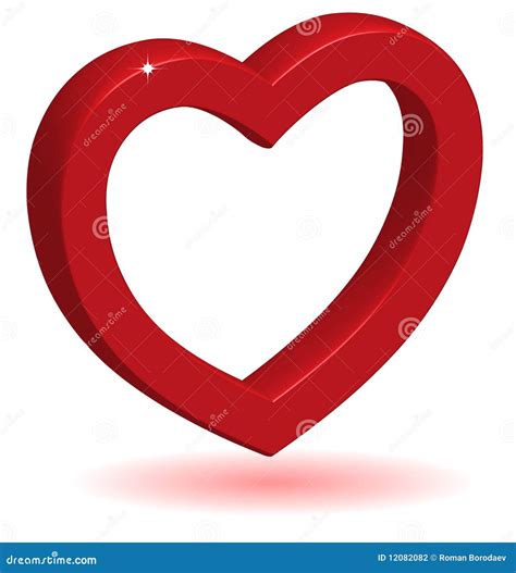 3d Vector Heart Hearts Love White Background Red Icon Icons Symbol